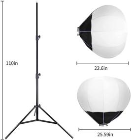 img 2 attached to 📸 ZOMEI 26'' Lantern Quick Collapsible Softbox Diffuser with Bowens Mount and 9.2 ft/2.8 m Extendable Light Stand: Ideal for Studio Portraits, Video Shooting, and Live Streaming (Light not Included)