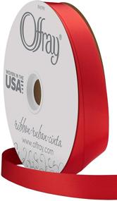 img 2 attached to 🎀 100 Yards of Red 7/8" Wide Double Face Satin Ribbon by Berwick Offray