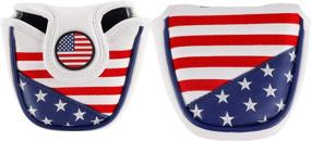 img 1 attached to 🦅 Magnetic Mallet Headcover: USA Star Stripes Eagle Flag Design for All Golf Putters