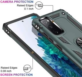 img 2 attached to 📱 LUMARKE Samsung S20 FE Case with Screen Protector – Military Grade Heavy Duty Cover, 16ft Drop Tested, Magnetic Kickstand, Car Mount Compatible – Protective Phone Case for Samsung Galaxy S20 FE (Pine Green)