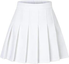 img 4 attached to School Uniform Skater Pleated Skirts Girls' Clothing