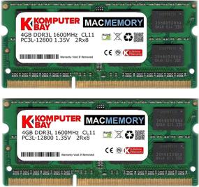 img 2 attached to 💾 Усовершенствованная MACMEMORY: Компьютербей 8ГБ (2X 4ГБ) DDR3L PC3L-12800 1600 МГц память SODIMM для Apple Mac - Эффективное обновление для ноутбука на базе DDR3 204-Pin с напряжением 1,35В.