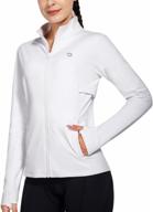 🧥 stay warm and driy with baleaf women's water resistant fleece running jacket: perfect for golf, cycling, and winter cold weather gear logo