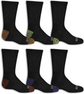 fruit of the loom big boys' 10 pack crew socks - colorful assortment for shoe sizes 3-9 logo