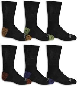img 1 attached to Fruit of the Loom Big Boys' 10 Pack Crew Socks - Colorful Assortment for Shoe Sizes 3-9