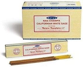 img 1 attached to 🔥 Satya's Box of 12 Packs: Premium Californian White Sage Incense Sticks