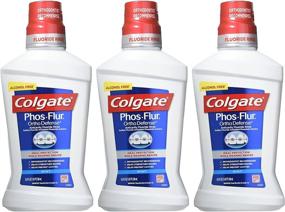 img 2 attached to Colgate Phos-Flur Anti-Cavity Fluoride Rinse Mint 16.9 Fl oz (Pack of 3): Powerful Oral Protection for Cavity Prevention