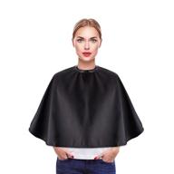 💄 noverlife black makeup cape: chemical & water proof smock for beauty salon clients - lightweight shorty apron bib for makeup artists & beauticians logo