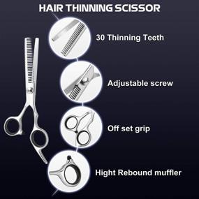 img 1 attached to 💇 SGOKEEN Hair Cutting Scissors Kits: Professional Hairdressing Set with Thinning Shears - Perfect for Salons, Barbers, and Home Use on Men, Women, and Pets