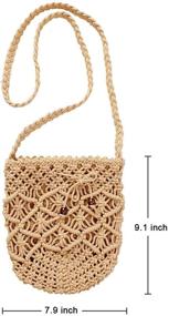 img 2 attached to Ayliss Women Handwoven Crossbody Bag: The Perfect Mini Summer Beach Woven Handmade Clutch Purse for a Casual and Chic Look