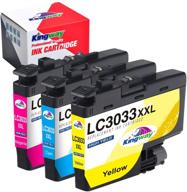 🖨️ premium kingway lc3033xxl lc3033 lc3035xxl 3035 compatible ink cartridges for brother mfc-j995dw printer - cyan, magenta, yellow, 3-pack logo