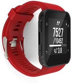 img 3 attached to Силиконовый заменительный ремешок для Garmin Forerunner 35 - Спортивный ремешок-браслет с винтовым ключом для улучшенного контроля физической активности