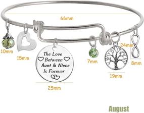 img 3 attached to 👩 The Love Between Aunt and Niece is Forever Bracelet by TISDA - Family Jewelry for timeless connections