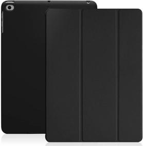 img 4 attached to 📱 KHOMO iPad 2017 and 2018 9.7 inch Case - Dual Series - Ultra Slim Hard Cover: Auto Sleep/Wake - Black