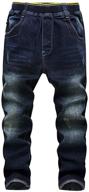 boys' distressed skinny ripped jeans - casual apparel for a trendy look logo