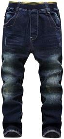 img 4 attached to Boys' Distressed Skinny Ripped Jeans - Casual Apparel for a Trendy Look