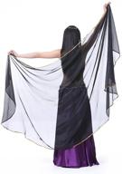 belly dance costume hip scarf with sequin trim - lightweight chiffon semicircle hand scarf, perfect for shawls and veils logo