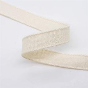 img 1 attached to CT CRAFT LLC Ivory Cotton Ribbon -10Mm (3/8&#34 Crafting