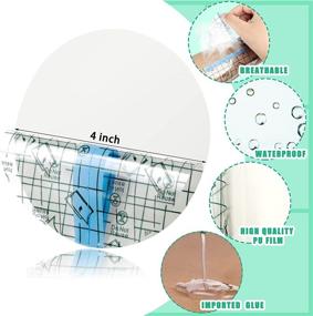 img 3 attached to 🚿 100-Piece Waterproof Bandage Set: Transparent Stretch Adhesive Bandages for Shower & Tattoos