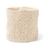 🧺 beautifully crafted americanflat woven macrame storage basket: enhance your décor with natural cotton rope logo