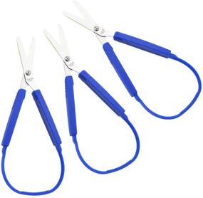 img 4 attached to 🔪 RAYNAG 3 Pack Loop Mini Stainless Steel Scissors: Adaptive Design Craft Scissors for Papers, Elastic Yarns, and Special Needs Classroom Cutting Tool with Comfortable Grip