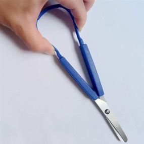 img 1 attached to 🔪 RAYNAG 3 Pack Loop Mini Stainless Steel Scissors: Adaptive Design Craft Scissors for Papers, Elastic Yarns, and Special Needs Classroom Cutting Tool with Comfortable Grip