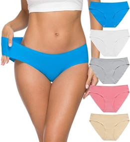 img 4 attached to 🩲 Wealurre Women’s Seamless Underwear: No Show Panties, Soft Stretch Hipster Bikini, 5-Pack Set