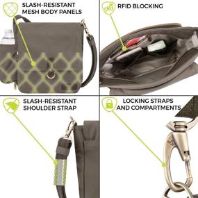 img 2 attached to 👜 Secure and Stylish: Travelon Crossbody Anti-Theft Courier Stone Women's Handbags & Wallets