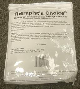 img 1 attached to 🛀 Therapist’s Choice White Waterproof Massage Sheet Set with Machine Washable Fitted Sheet & Fitted Face Cover – (2pc Set)