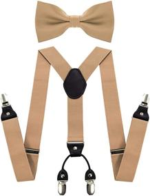 img 4 attached to 👔 JEMYGINS Classic Dark Green Silk Suspender for Men - Elegant Accessories