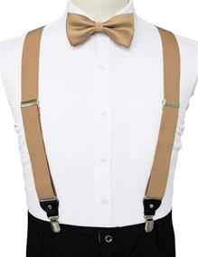 img 1 attached to 👔 JEMYGINS Classic Dark Green Silk Suspender for Men - Elegant Accessories