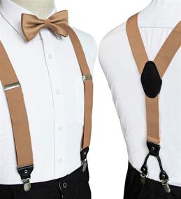img 3 attached to 👔 JEMYGINS Classic Dark Green Silk Suspender for Men - Elegant Accessories