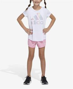 img 2 attached to 👧 Шорты adidas Youth Stripe Mesh