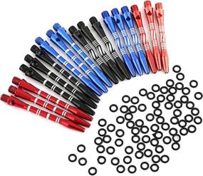 img 2 attached to GWHOLE 18 Pcs Aluminium Dart Shafts with O'ring: Premium Darts Accessory in 2 Sizes (53mm, 45mm)