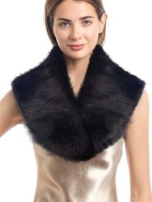 img 3 attached to Soul Young Faux Fur Collar: The Perfect Neck Warmer Scarf Wrap for Women