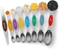 🥄 hendiy 8-piece magnetic double-head measuring spoon set: stainless steel measuring cup for baking & seasoning logo