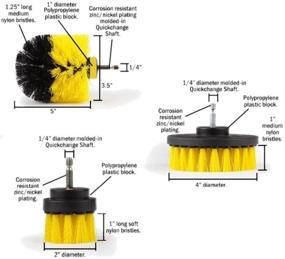 img 1 attached to 3pcs Drill Brush Scrub Brush Drill Attachment Kit: Ultimate Time-Saving Power Scrubber Cleaning Kit for Efficient Car, Bathroom, Wooden Floor, and Laundry Room Cleaning