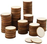 🌲 200 pack of 1-inch unfinished wood slices - round disc circle wooden cutouts for crafts, decorations, and ornaments logo