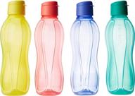versatile and colorful set: tupperware 🌈 fliptop 1 liter bottles (pack of 4) logo
