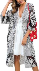 img 4 attached to Womens Beach Cardigan Summer Kimono Women's Clothing in Swimsuits & Cover Ups