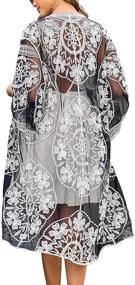 img 3 attached to Womens Beach Cardigan Summer Kimono Women's Clothing in Swimsuits & Cover Ups