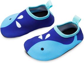 img 4 attached to Outdoor Non-Slip Barefoot Boys' Shoes - Bigib Toddler Octopus Design