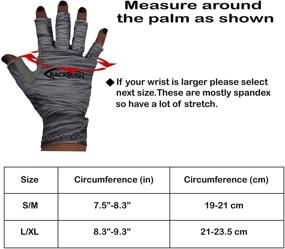 img 2 attached to 🎣 Fingerless Gloves for Backrush Protection during Fishing