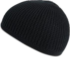 img 2 attached to Candid Signature Apparel Checkered 100% Cotton Skull Cap Kufi Beanies for Men and Women, Ideal as Skully, Running Cap, Helmet Liner