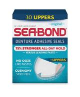 💪 sea bond secure denture adhesive seals, original upper teeth, zinc-free, long-lasting hold, mess-free application, pack of 30 logo