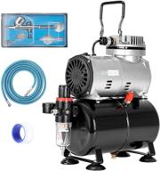 vivohome 110-120v professional airbrush paint system including 1/5 hp air compressor and 1 airbrush kit for tattoo makeup, shoes, cake decoration logo