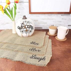 img 3 attached to Laugh Gather Family Woven Placemats
