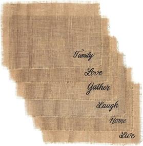 img 4 attached to Laugh Gather Family Woven Placemats
