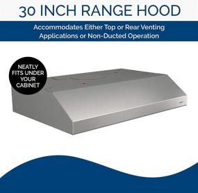 img 2 attached to 🔥 Broan-NuTone BCSD130SS Glacier 30-inch Stainless Steel Range Hood with Light and Exhaust Fan for Under Cabinet