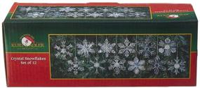 img 3 attached to Kurt Adler 2-Inch Glass Iridescent Snowflake Ornaments, Set of 12